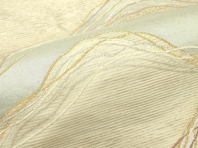 平和屋着物＊夏物　六通柄袋帯　遠山文　金銀糸　正絹　逸品　CABJ1865rv