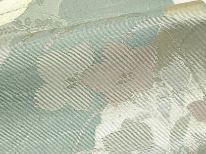 平和屋着物＊夏物　六通柄袋帯　草花文　金銀糸　正絹　逸品　CABJ1867rv