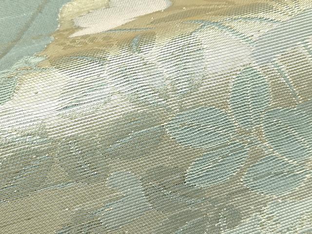 平和屋着物＊夏物　六通柄袋帯　草花文　金銀糸　正絹　逸品　CABJ1867rv