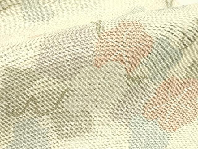 平和屋着物＊夏物　六通柄袋帯　朝顔　銀糸　正絹　逸品　CABJ1869rv