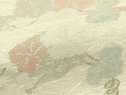 平和屋着物＊夏物　六通柄袋帯　朝顔　銀糸　正絹　逸品　CABJ1869rv