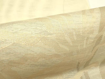 平和屋着物＊夏物　西陣　織吉謹製　銀座きしや　六通柄袋帯　草花文　金糸　証紙付き　正絹　逸品　未使用　CABJ1870rv