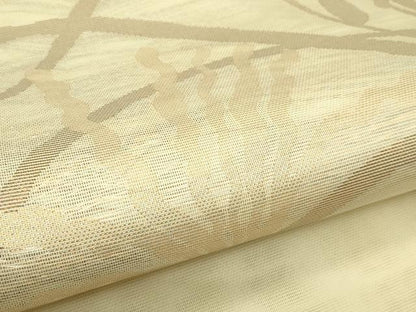 平和屋着物＊夏物　西陣　織吉謹製　銀座きしや　六通柄袋帯　草花文　金糸　証紙付き　正絹　逸品　未使用　CABJ1870rv