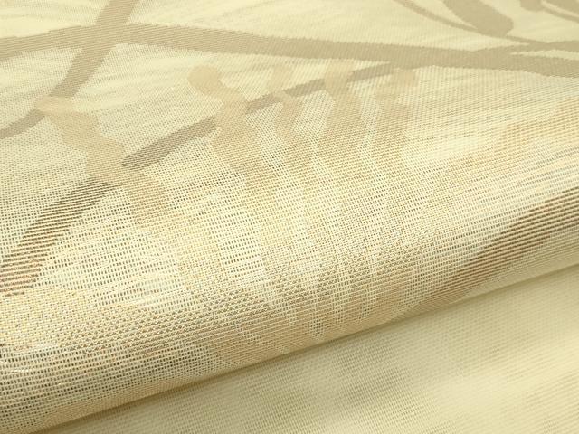 平和屋着物＊夏物　西陣　織吉謹製　銀座きしや　六通柄袋帯　草花文　金糸　証紙付き　正絹　逸品　未使用　CABJ1870rv