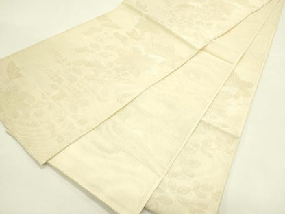 平和屋着物＊夏物　六通柄袋帯　秋草文　金糸　正絹　逸品　未使用　CABJ1877rv
