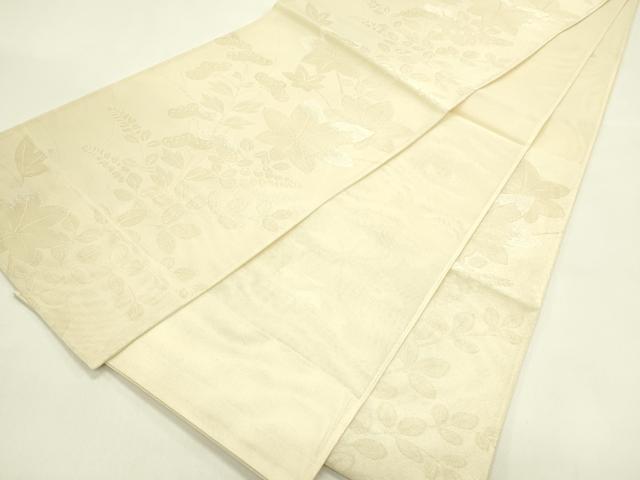 平和屋着物＊夏物　六通柄袋帯　秋草文　金糸　正絹　逸品　未使用　CABJ1877rv