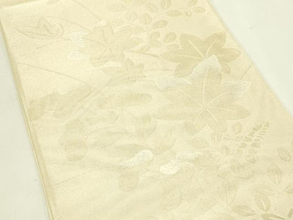 平和屋着物＊夏物　六通柄袋帯　秋草文　金糸　正絹　逸品　未使用　CABJ1877rv