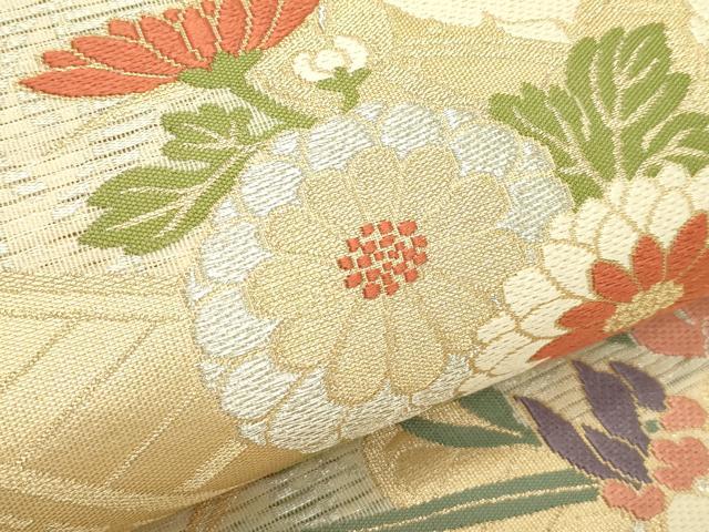 平和屋着物＊夏物　六通柄袋帯　唐織　草花筏文　金銀糸　正絹　逸品　CABJ1880rv