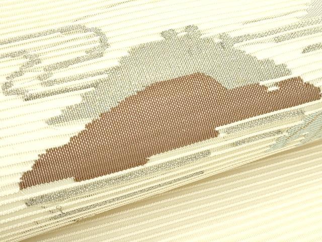 平和屋着物＊夏物　太鼓柄袋帯　絽綴れ　風景文　金銀糸　正絹　逸品　未使用　CABJ1883rv