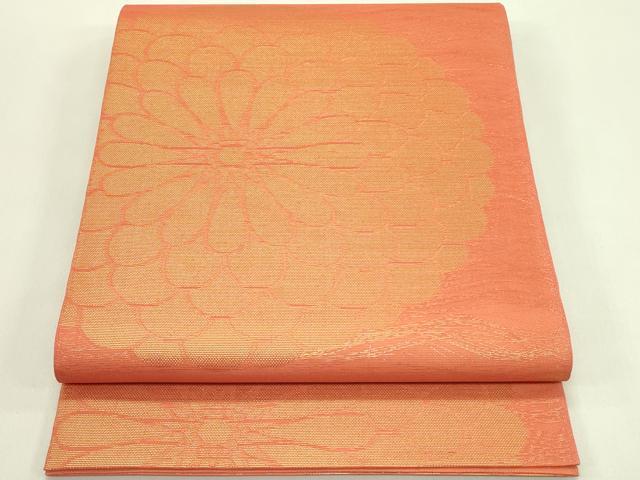 平和屋着物＊夏物　織物一筋名門　織悦　全通柄　本袋帯　菊　金糸　正絹　逸品　CABJ1885rv