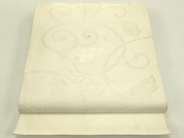 平和屋着物＊夏物　六通柄袋帯　葡萄唐草文　金糸　正絹　逸品　CABJ1887rv