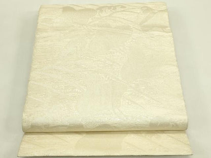 平和屋着物＊夏物　全通柄　本　千鳥立波文　銀糸　袋帯　正絹　逸品　CABJ1891rv