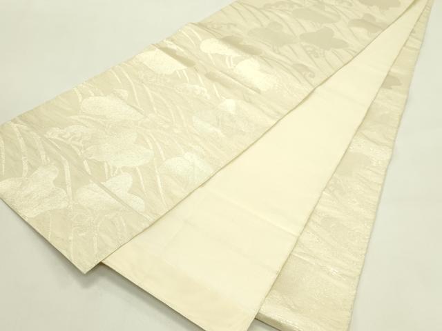 平和屋着物＊夏物　全通柄　本　千鳥立波文　銀糸　袋帯　正絹　逸品　CABJ1891rv