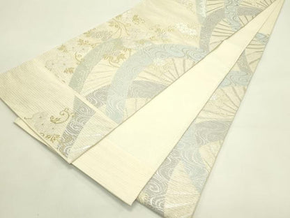 平和屋着物＊夏物　六通柄袋帯　唐織　花唐草文　金銀糸　正絹　逸品　CABJ1892rv