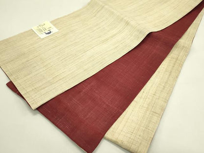 平和屋着物＊夏物　竺仙　両面　全通柄　京袋帯　麻　逸品　未使用　CABJ1895rv