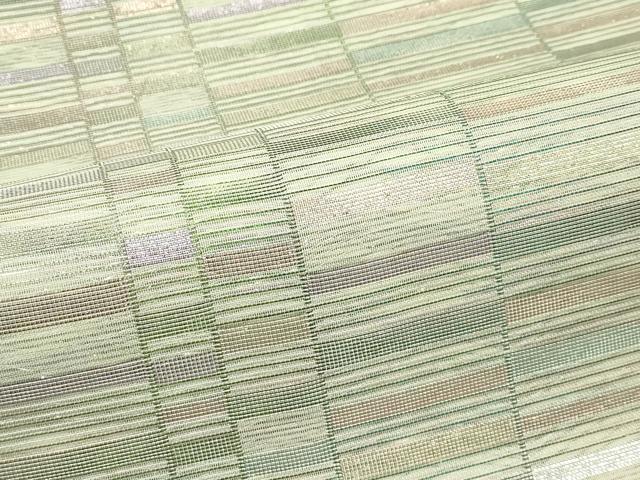 平和屋着物＊夏物　六通柄袋帯　横段文　金銀糸　正絹　逸品　CABJ1898rv