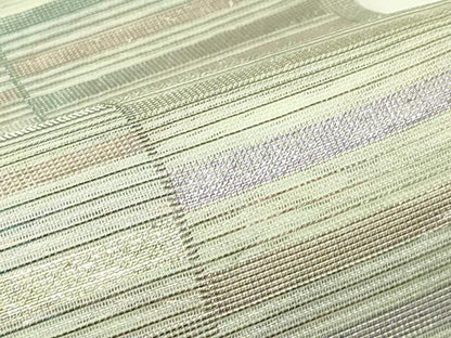 平和屋着物＊夏物　六通柄袋帯　横段文　金銀糸　正絹　逸品　CABJ1898rv