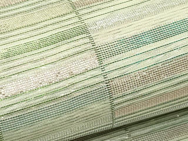 平和屋着物＊夏物　六通柄袋帯　横段文　金銀糸　正絹　逸品　CABJ1898rv