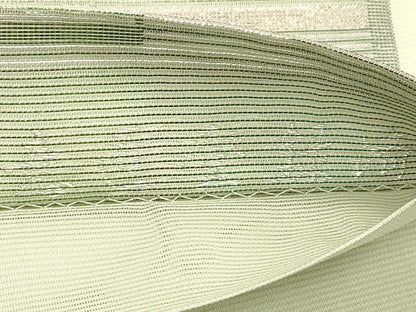 平和屋着物＊夏物　六通柄袋帯　横段文　金銀糸　正絹　逸品　CABJ1898rv