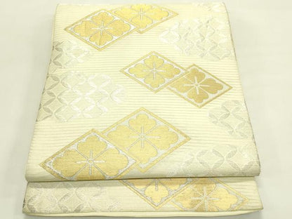 平和屋着物＊夏物　アンティーク　大正ロマン　六通柄袋帯　七宝花菱文　金銀糸　CABJ1904rv