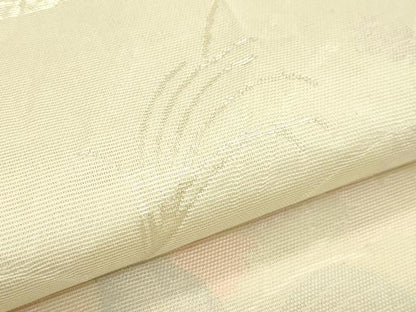 平和屋着物＊夏物　六通柄袋帯　花籠文　銀糸　正絹　逸品　CABJ1909rv