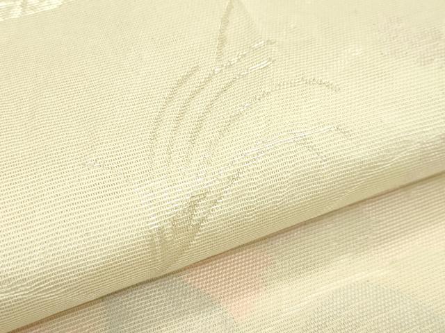 平和屋着物＊夏物　六通柄袋帯　花籠文　銀糸　正絹　逸品　CABJ1909rv