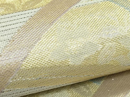 平和屋着物＊夏物　六通柄袋帯　芝草エ霞花文　金銀糸　正絹　逸品　未使用　CABJ1913rv