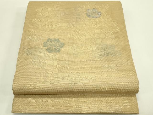 平和屋着物＊夏物　六通柄　京袋帯　草花文　金糸　正絹　逸品　CABJ1919rv