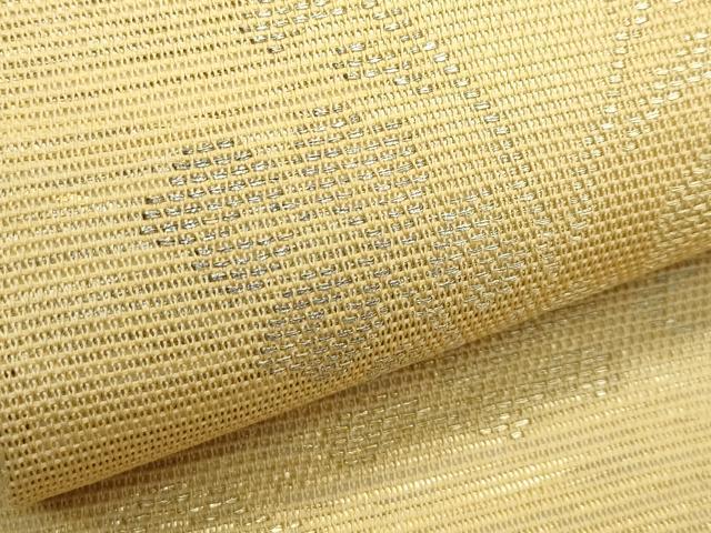 平和屋着物＊夏物　六通柄　京袋帯　草花文　金糸　正絹　逸品　CABJ1919rv