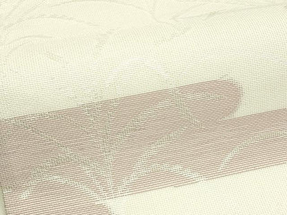 平和屋着物＊夏物　六通柄袋帯　エ霞草木文　銀糸　正絹　逸品　未使用　CABJ1922rv