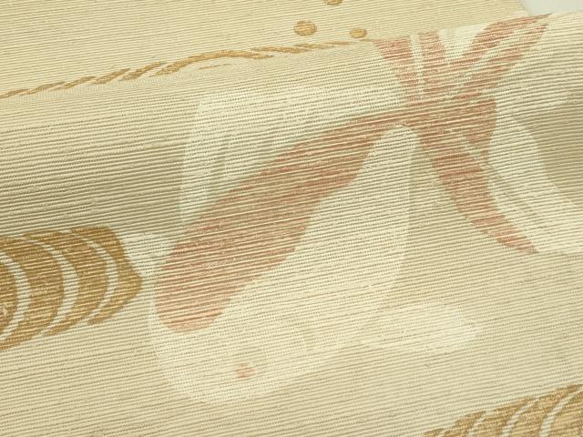 平和屋着物＊夏物　太鼓柄　京袋帯　金魚　正絹　逸品　CABJ1928rv