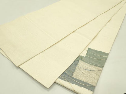 平和屋着物＊夏物　太鼓柄袋帯　幾何学文様　金銀糸　正絹　逸品　CABJ1933rv