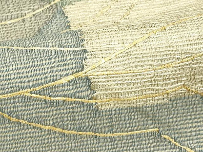 平和屋着物＊夏物　太鼓柄袋帯　幾何学文様　金銀糸　正絹　逸品　CABJ1933rv