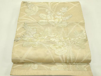 平和屋着物＊夏物　六通柄袋帯　萩　金銀糸　正絹　逸品　CABJ1941rv