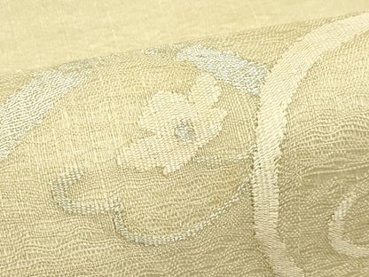 平和屋着物▽太鼓柄袋帯　スリーシーズン　春夏秋　瓢箪　銀糸　正絹　逸品　CABJ1943rv