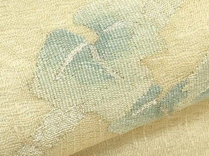 平和屋着物▽太鼓柄袋帯　スリーシーズン　春夏秋　瓢箪　銀糸　正絹　逸品　CABJ1943rv