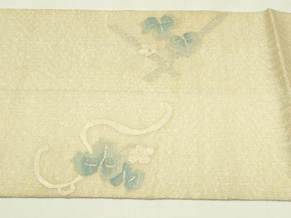平和屋着物▽太鼓柄袋帯　スリーシーズン　春夏秋　瓢箪　銀糸　正絹　逸品　CABJ1943rv