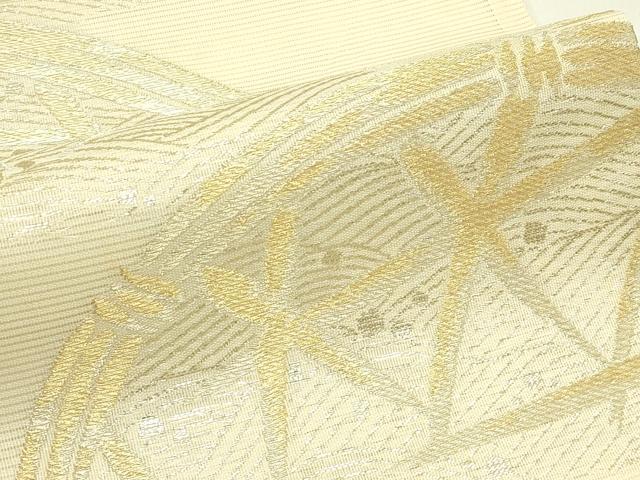 平和屋着物＊夏物　六通柄袋帯　籬文様　金糸　正絹　逸品　CABJ1944rv