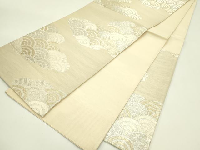 平和屋着物＊夏物　六通柄袋帯　唐織　雲取り青海波　金銀糸　正絹　逸品　CABJ1946rv