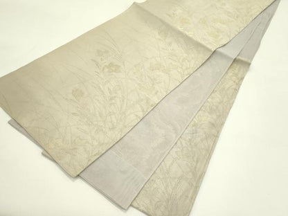 平和屋着物＊夏物　六通柄袋帯　桔梗　金銀糸　正絹　逸品　CABJ1948rv