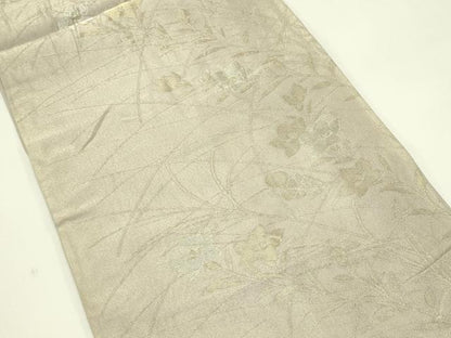 平和屋着物＊夏物　六通柄袋帯　桔梗　金銀糸　正絹　逸品　CABJ1948rv