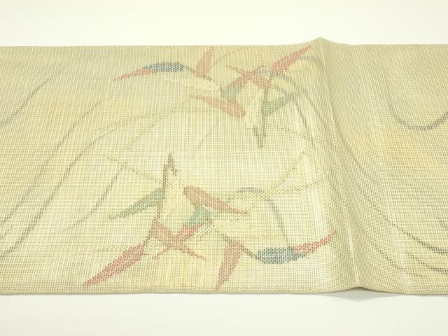 平和屋着物＊夏物　太鼓柄　本袋帯　流水草木文　金糸　正絹　逸品　CABJ1951rv
