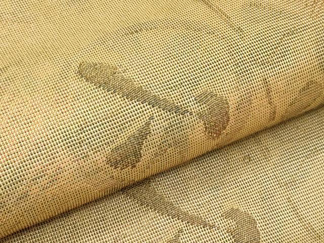 平和屋着物＊夏物　六通柄袋帯　抽象花文　金糸　正絹　逸品　未使用　CABJ1952rv