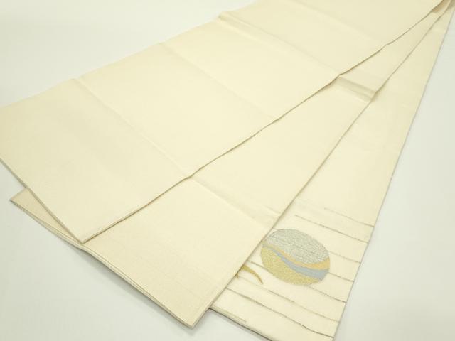 平和屋着物＊夏物　太鼓柄袋帯　抽象文　金銀糸　正絹　逸品　CABJ1957rv