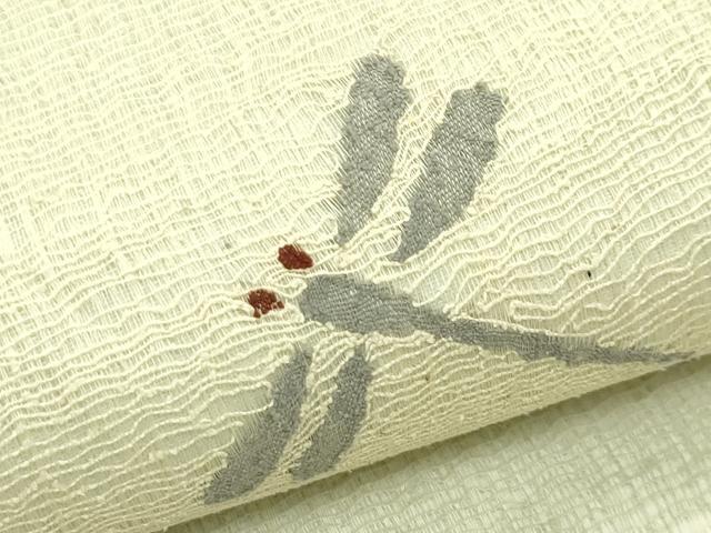 平和屋着物＊夏物　太鼓柄袋帯　すくい織　トンボ　正絹　逸品　CABJ1958rv