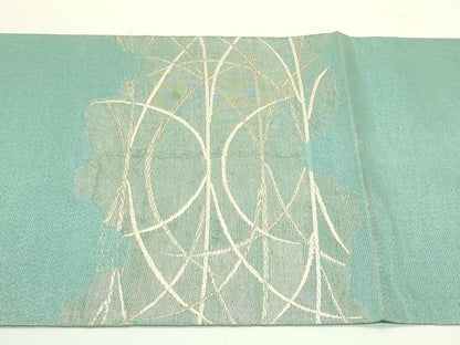 平和屋着物＊夏物　太鼓柄袋帯　唐織　雲取り露芝文　銀糸　正絹　逸品　CABJ1959rv