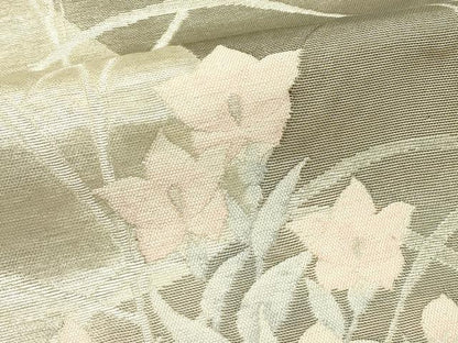 平和屋着物＊夏物　太鼓柄袋帯　桔梗　銀糸　正絹　逸品　CABJ1960rv