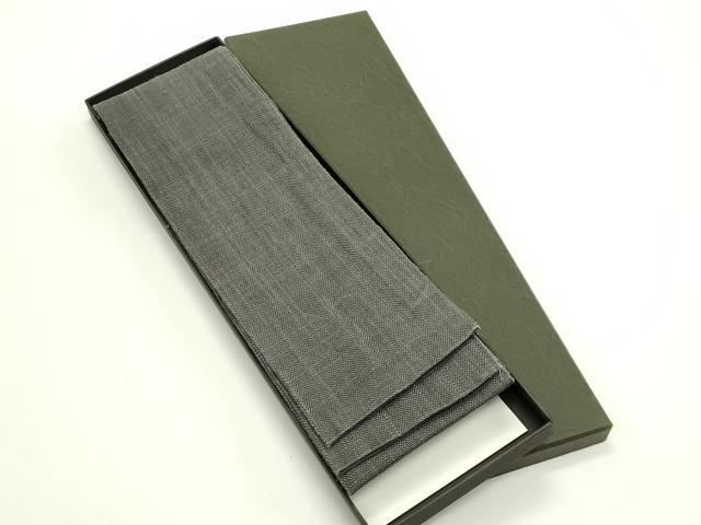 平和屋着物＊夏物　男性　角帯　檳榔子染色　箱付き　正絹　逸品　CABJ1963rv