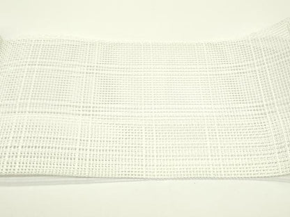 平和屋着物＊夏物　洗える最高級着物　＜英＞はなぶさ謹製　つけ帯　羅　格子柄　白　たとう紙付き　CABJ1964rv