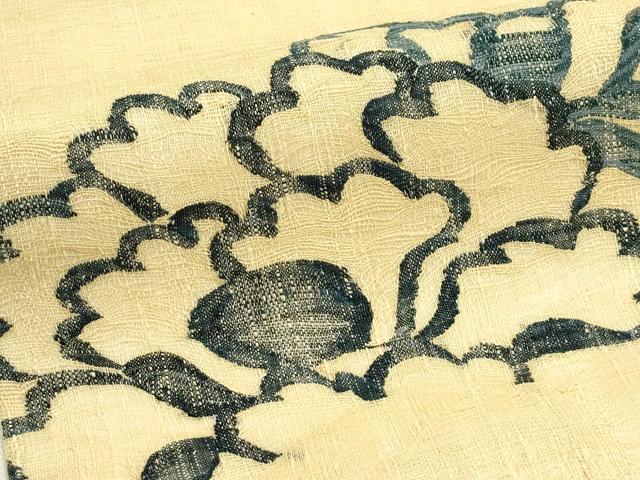 平和屋着物＊夏物　太鼓柄袋帯　牡丹　正絹　逸品　未使用　CABJ1966rv